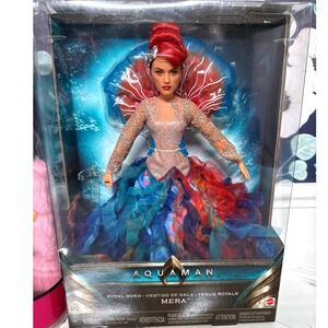 Aquaman Mera Royal Gown‎ Doll DC Comics Amber Heard Mattel 2018 NIB